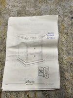 Tvilum Paris 2 Drawer Bedside Table - Grey (B Grade)