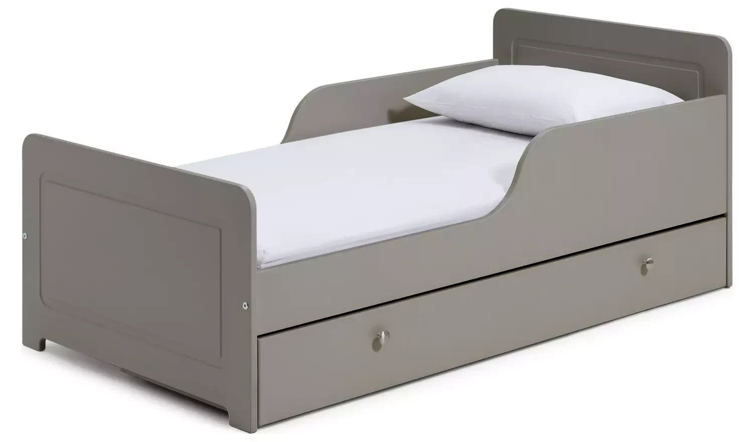 Brooklyn Toddler Bed With Drawer - Grey | Kids Bed, Storage, Low Frame