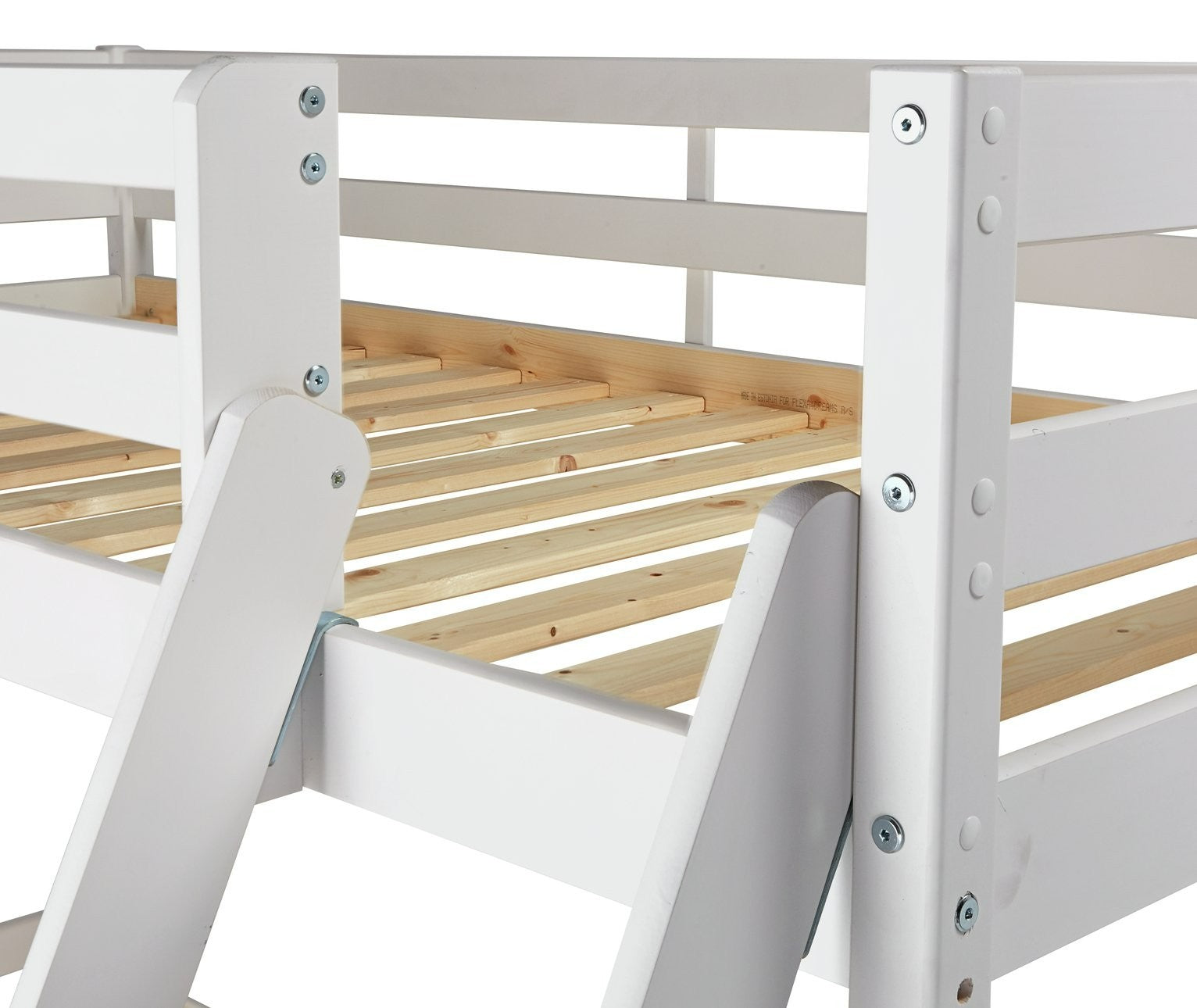 Home Kaycie Triple Bunk Bed Frame - White | Multi Level Sleeping Setup