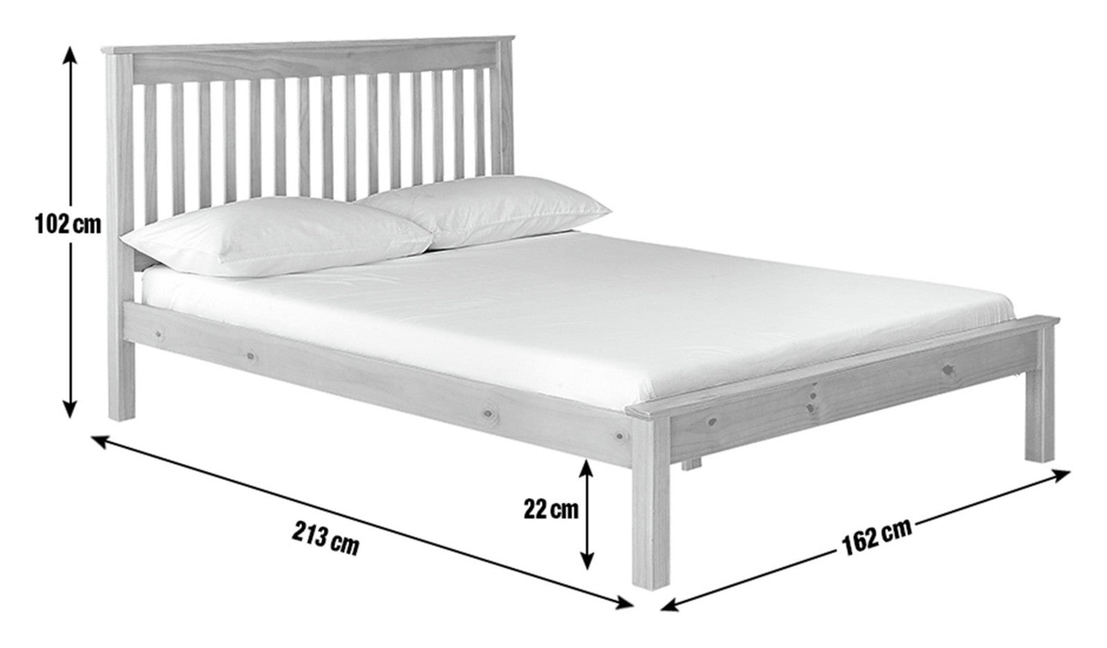 Aspley Kingsize Wooden Bed Frame - Oak Stain | Modern Bedroom Style