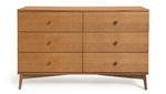 Kirk 6 Drawer Chest - Walnut | Rich Wood Aesthetic
