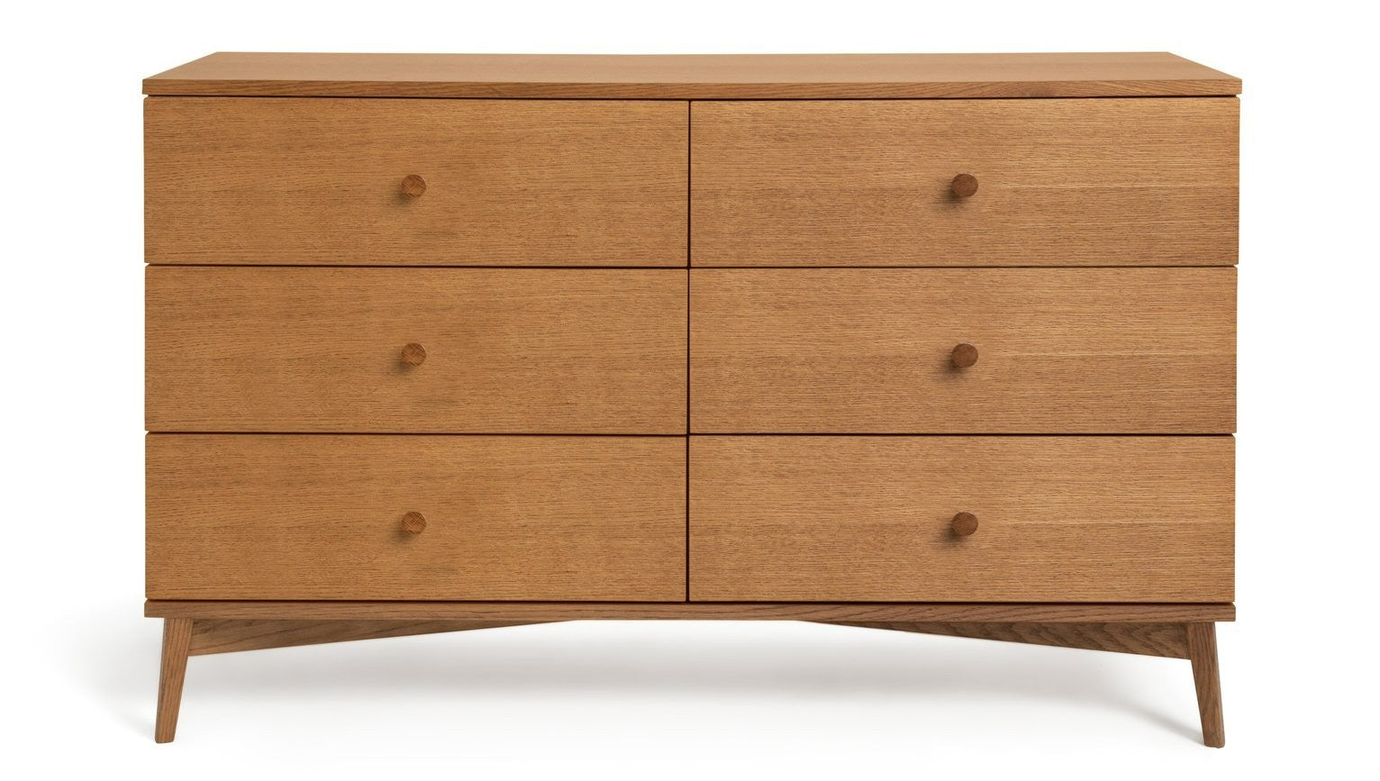 Kirk 6 Drawer Chest - Walnut | Rich Wood Aesthetic