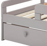Ellis Toddler Bed Frame with Drawer - Grey | Childrens Bedroom Furniture