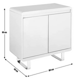 Sleigh 2 Door Sideboard - White Gloss ( B Grade 1048)