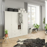 Tvilum Paris 4 Door 2 Drawer Wardrobe - White | Romantic Clothing Organization