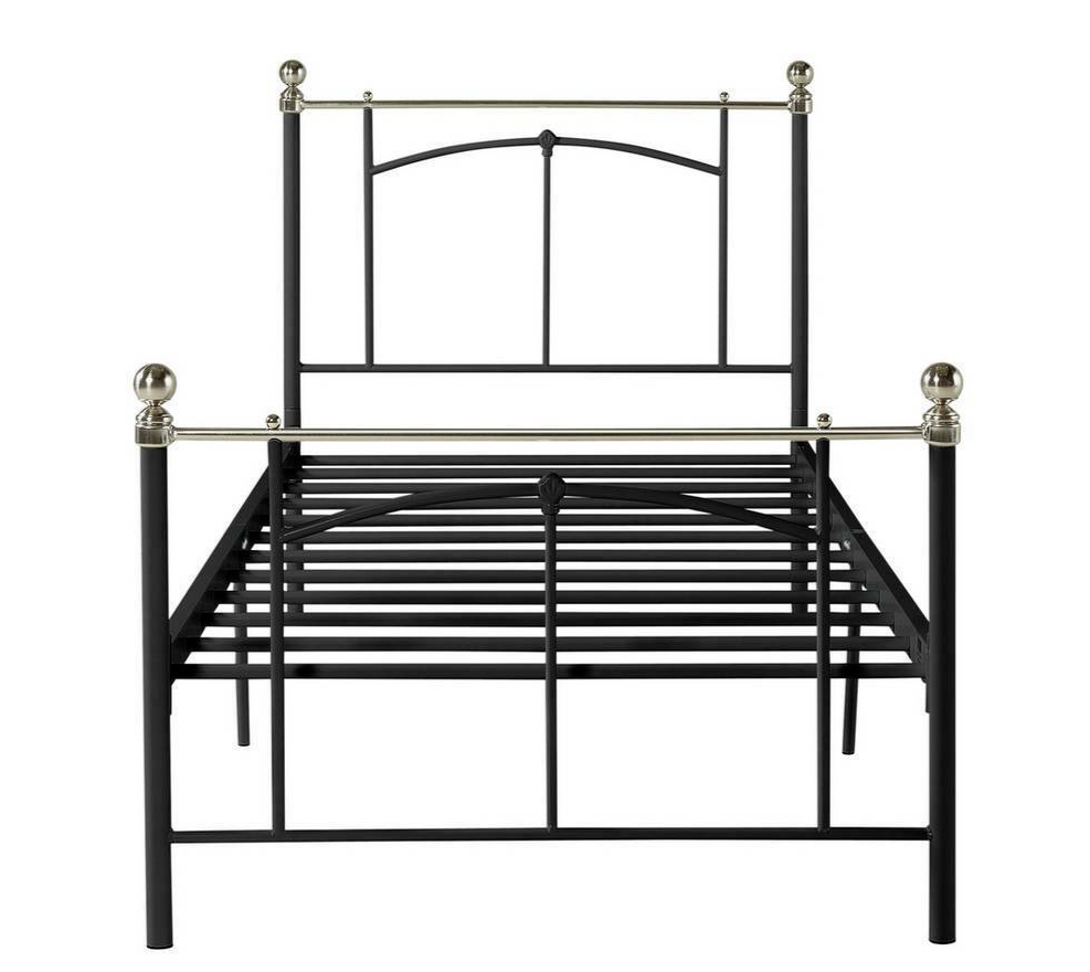Yani Single Metal Bed Frame - Black | Kids Bedroom Furniture Guest Sleep Frame