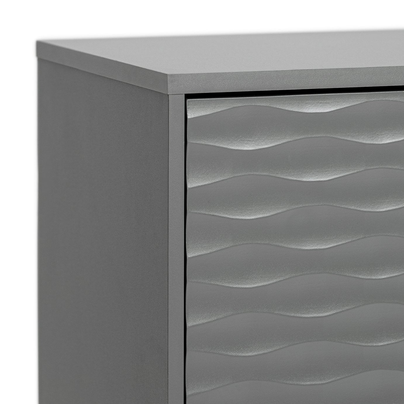 Zander Textured Small Sideboard - Grey | Modern Storage Cabinet