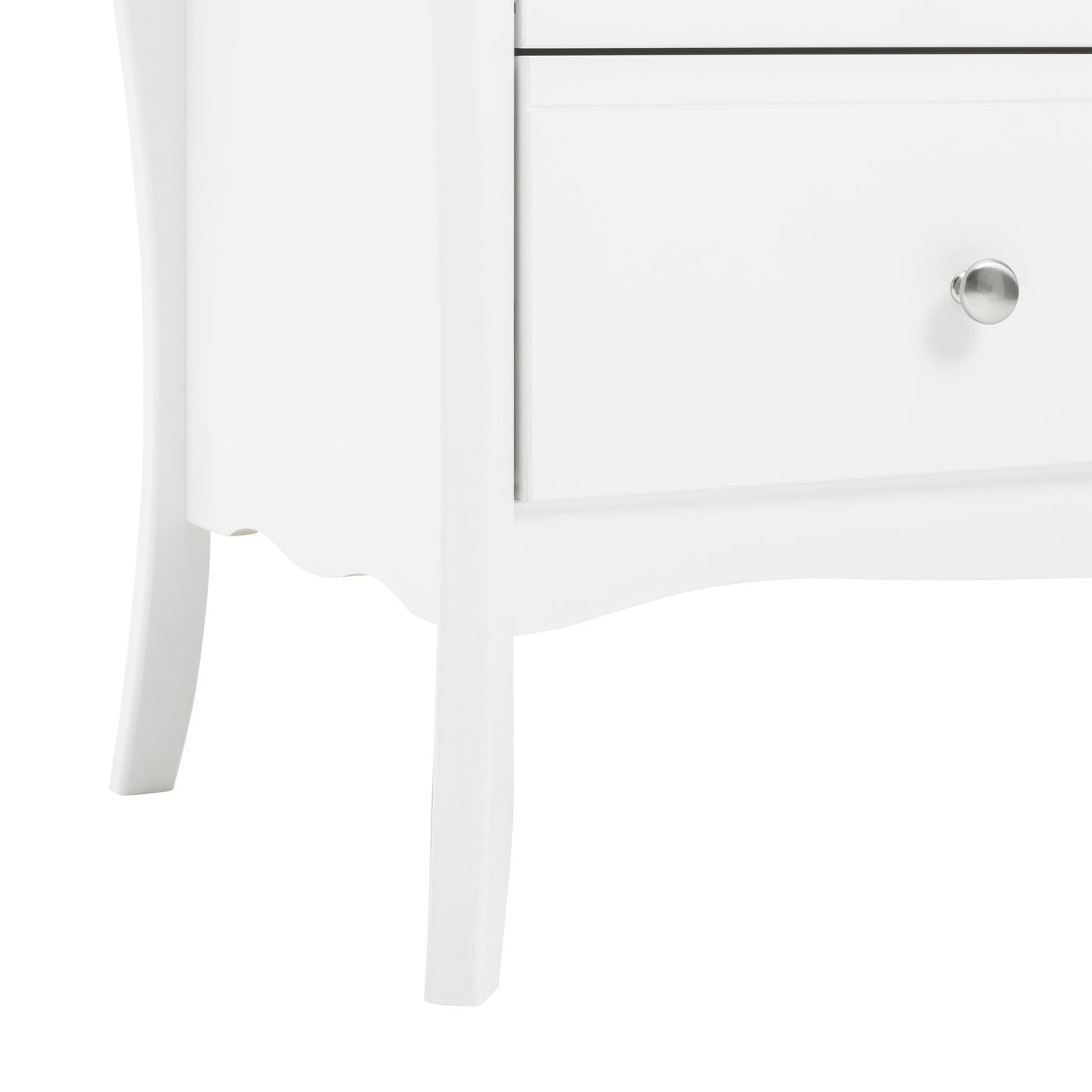 Home Amelie 3 Drawer Chest - White | Stylish 3 drawer chest for bedroom