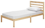 Home Kaycie Single Bed Frame Pine | Sturdy Bedroom Furniture Base with Mattress