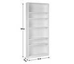 Maine 6 Shelf Bookcase - Shelving Storage Unit Display Cabinet - Oak Effect