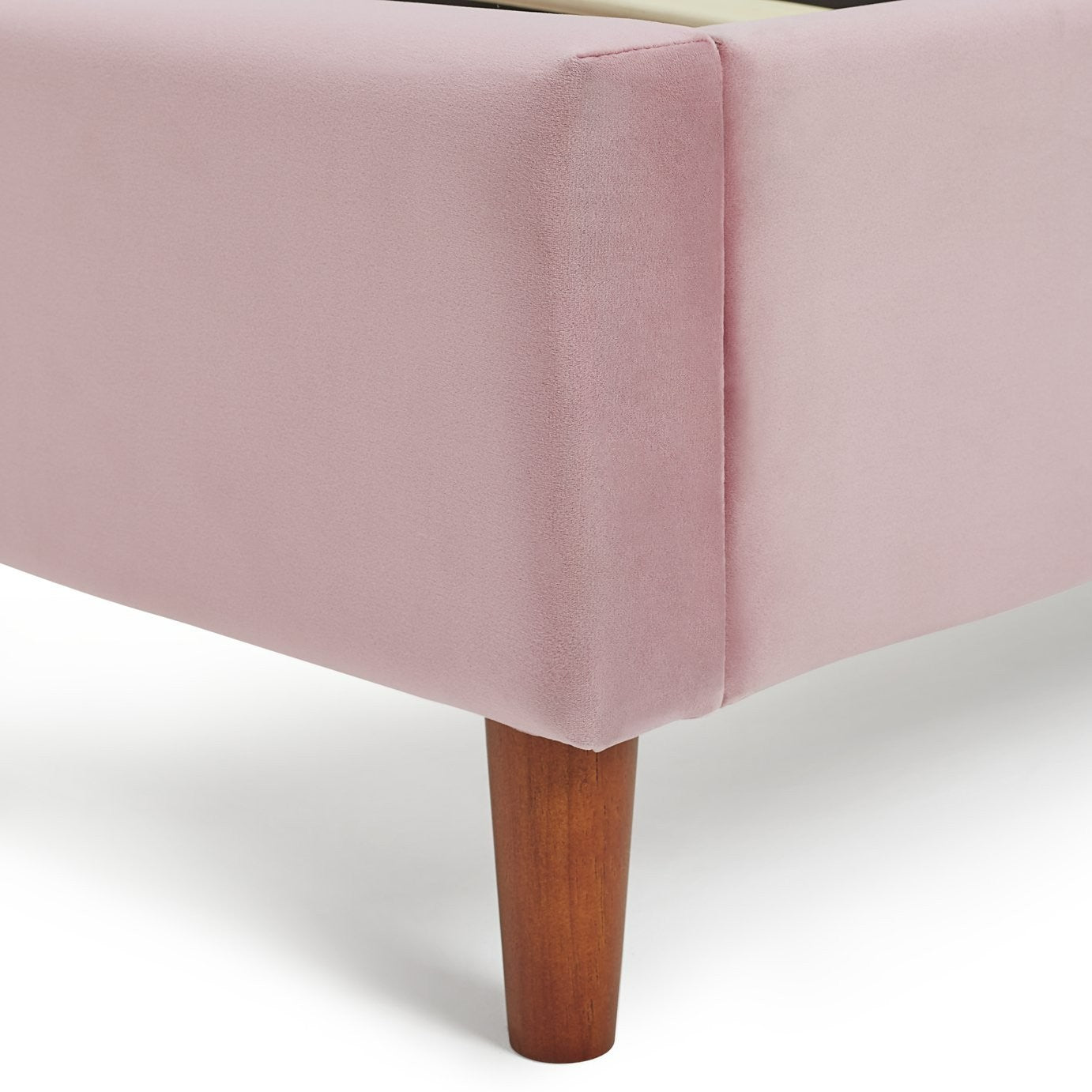 Home Pandora Single Velvet Bed Frame - Pink | pink velvet bed
