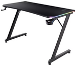Trust GXT709 Luminus RGB Gaming Desk Black | LED Furniture for Entertainment
