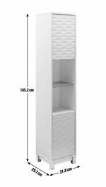 Zander Tallboy White | Tall Storage Cabinet Furniture Unit