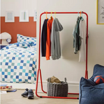 Kids Arnie Clothes Rail Red | Children's Garment Hanging Rail Bedroom Furniture