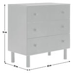 Akio 3 Drawer Chest - Black | Black drawer cabinet