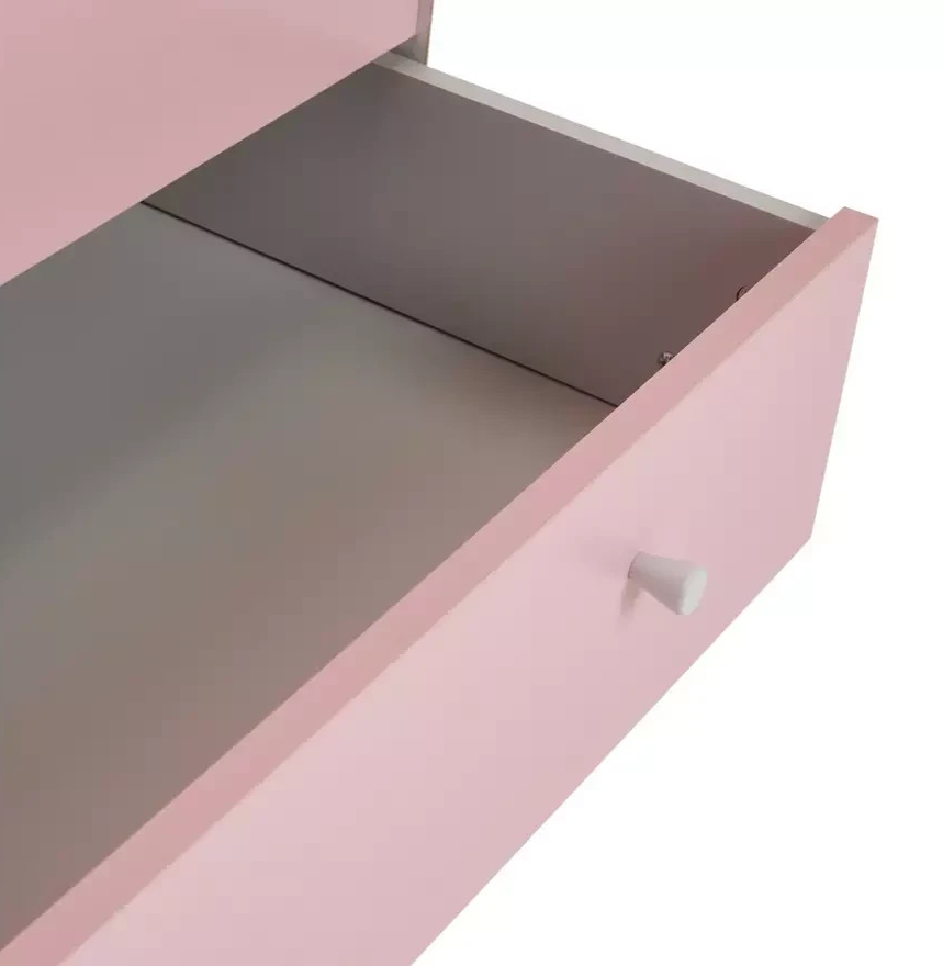 Kids Malibu 2 Door 2 Drawer Wardrobe-Pink & White | Playful Room Design