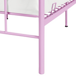 Home Hearts Single Metal Bed Frame - Pink | Pink Kids Bed Frame Metal Girls