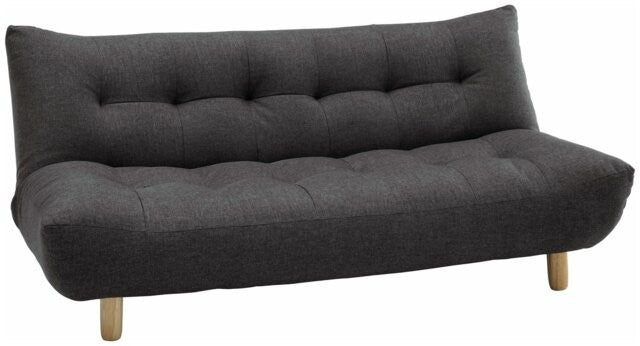 Kota 3 Seater Fabric Clic Clac Sofa Bed - Charcoal | Folding sofa bed