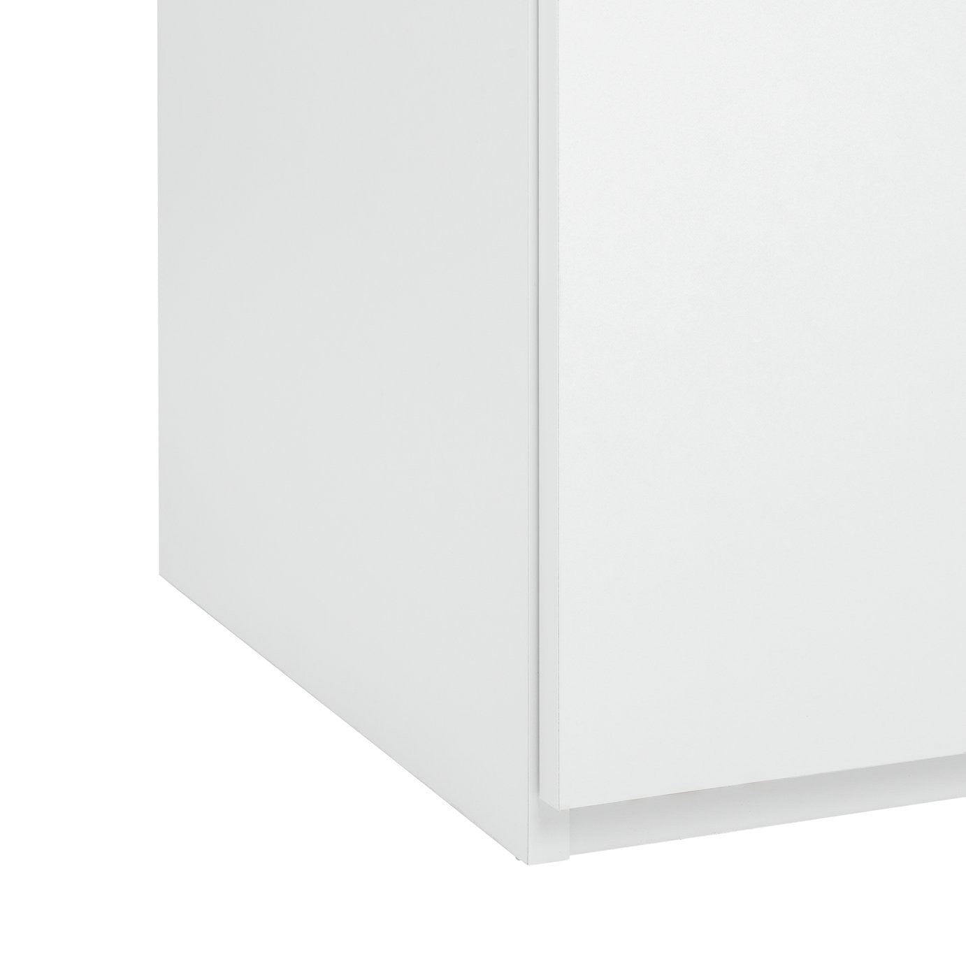 Brisbane 4 Door 3 Drawer Mirror Wardrobe - White |Spacious Clothing Organization