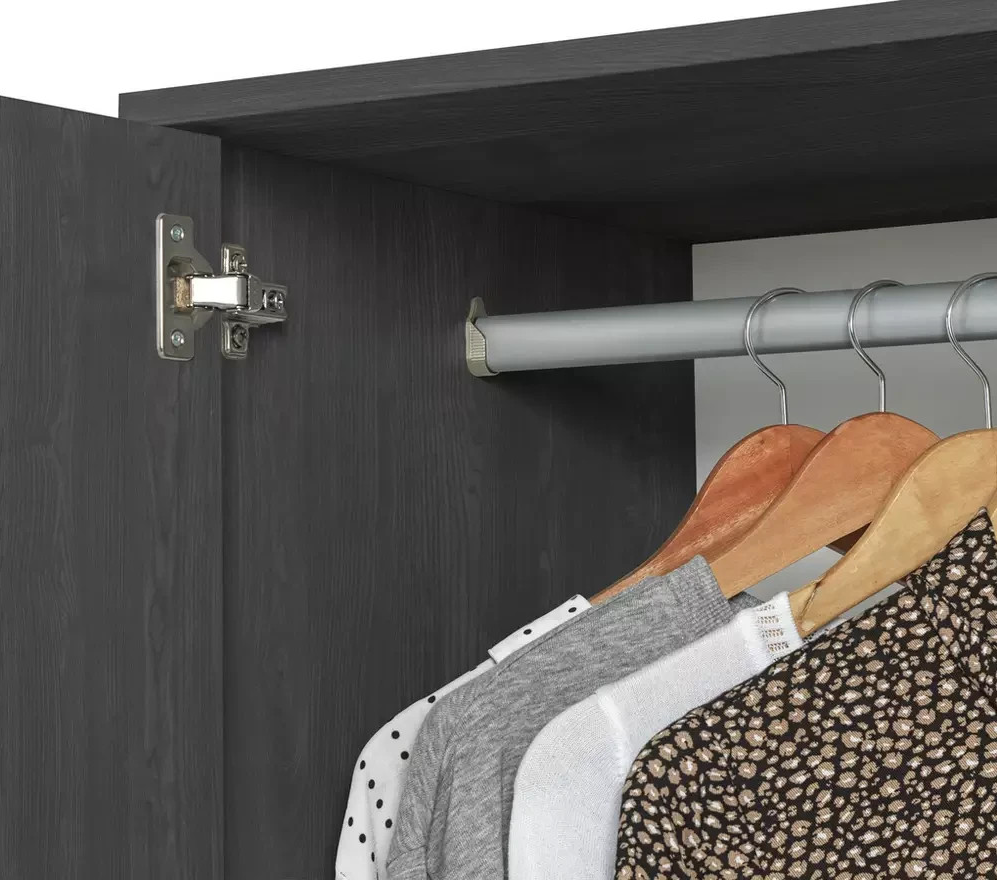 Oslo 3 Door Mirror Wardrobe - Black Oak Effect (B Grade)