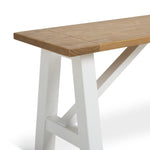 Burford Pair of Solid Wood Dining Benches - White | Space Efficient Mealtime