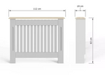 GFW Longslow Medium Radiator Cover Grey & Oak | Modern Radiator Cabinet Furnitur