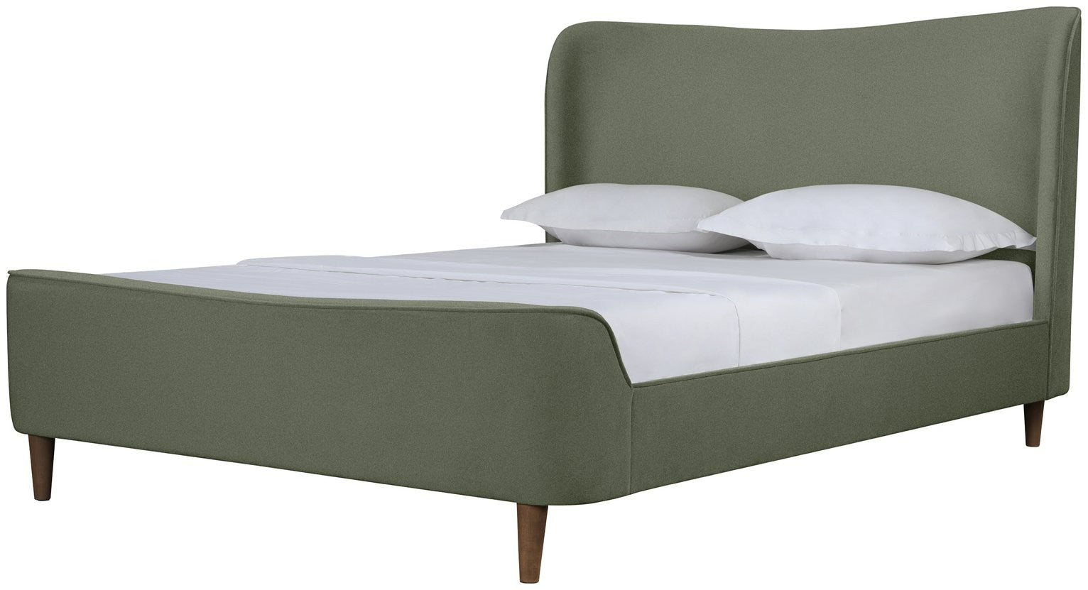 Betty Kingsize Bed Frame - Green | Luxurious Upholstered Design