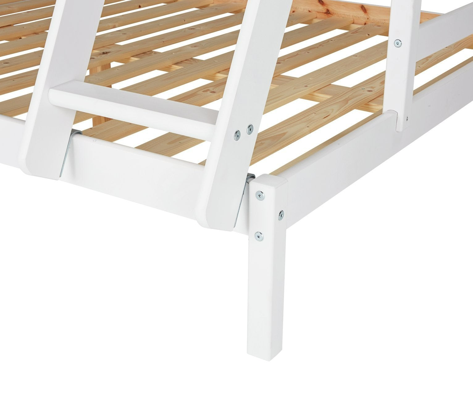 Home Kaycie Triple Bunk Bed Frame - White | Multi Level Sleeping Setup