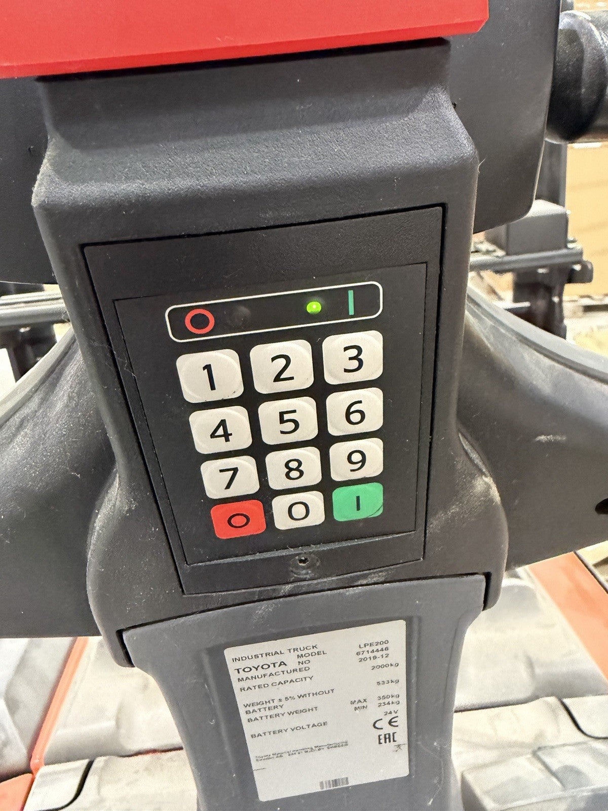 2019 TOYOTA LPE200 2000kg ELECTRIC PALLET TRUCK PEDESTRIAN FORKLIFT
