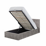Home Heathdon Single End Lift Ottoman Bed - Silver | Tidy Bedroom Storage Bed