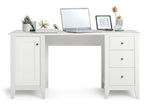 Minato 3 Drawer Office Desk - White | Modern workstation desk