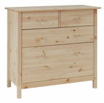 Scandinavia Kids 4 Drawer Chest - Pine | Wooden Storage, Bedroom Unit, Natural