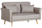 Habitat Evie Fabric 2 Seater Sofa in a Box - Natural | Compact Comfortable Couch
