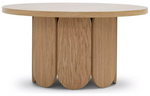 Habitat Flora Round Coffee Table - Oak | Modern Living Room Table with Storage S