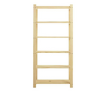 Home Karee 6 Tier Shelving Unit - Natural | Wood Effect Storage Shelf Bookcase