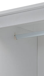 Home Malibu 4 Door 3 Drawer Mirror Wardrobe - Grey (B Grade)