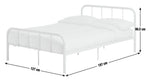 Home Kids Charlie Small Double Metal Bed Frame - White