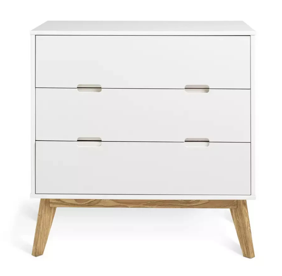 Pimlico 3 Drawer Chest White | Bedroom Storage Chest of Drawers Furniture