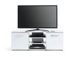 Hayward 2 Door Small TV Unit White Gloss | Modern TV Stand Storage Cabinet