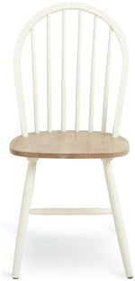 Burford Pair of Solid Wood Dining Chairs - White