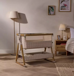 Tutti Bambini CoZee Sense Bedside Crib Sand | Baby Bedside Sleeper Crib