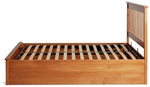 Home Aspley Kingsize Wooden Ottoman - Oak Stain | oak ottoman bed