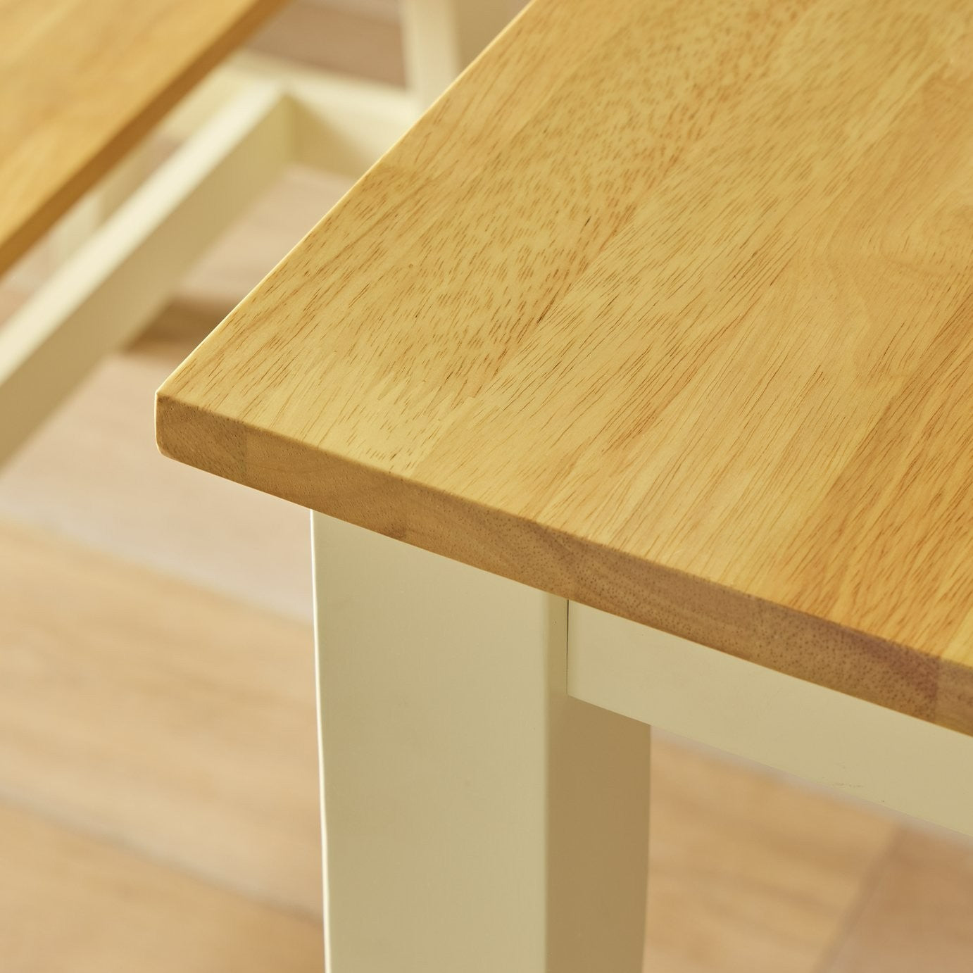 Home Chicago Wooden 6 Seater Dining Table - Cream | Neutral Home Aesthetic