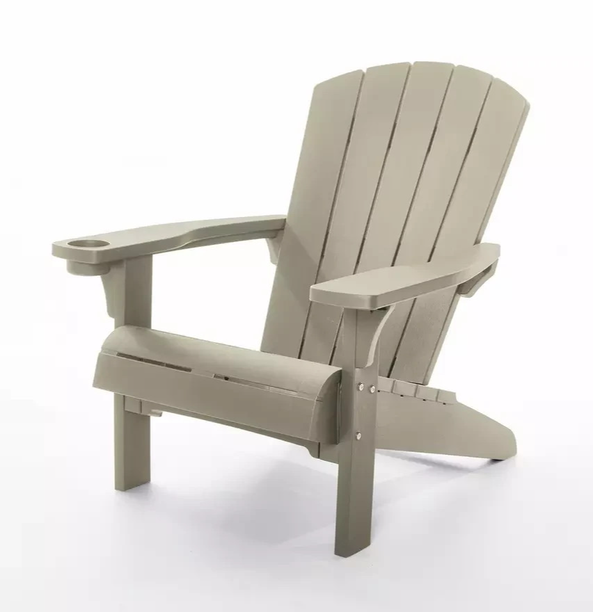 Keter Alpine Adirondack Chair - Silver Sage | Outdoor Garden Patio Chair