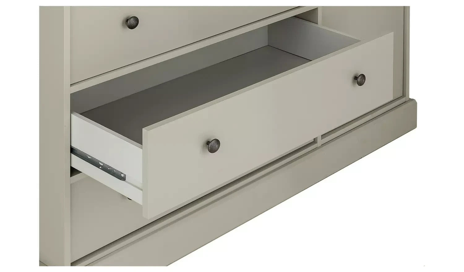 Home Kensington 3Dr 3Drw Wardrobe - Soft Grey /Oak Eff | triple wardrobe
