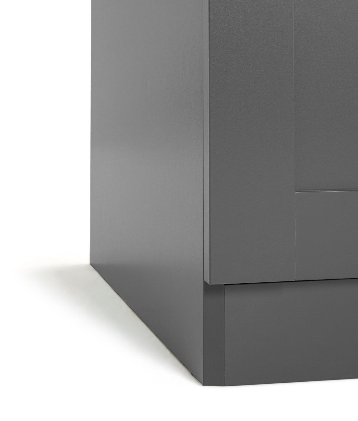 Munich Panelled 2 Door Wardrobe - Anthracite | Contemporary double door closet