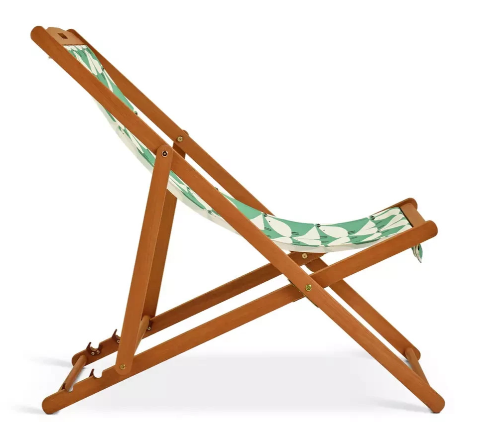 Scion Folding Wooden Garden Deck Chair Lintu | Outdoor Patio Garden Seating Furn
