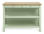 Home Chicago Wooden 2 Seater Bar Island - Sage | Compact Breakfast Setup