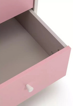 Kids Malibu 6 Drawer Chest - Pink & White (B GRADE 1033.)