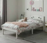Mia Single Bed Frame - White | Bedroom Furniture for Kids or Guest Room Sleep